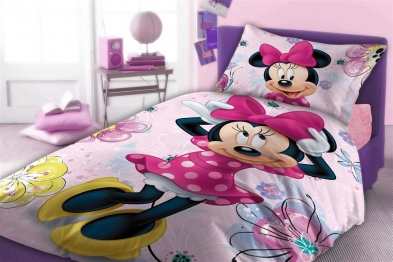 Σεντόνι Σετ 2 τεμ Βαμβακερό Μονό Disney Home Minnie 852 160X240 Pink DimCol