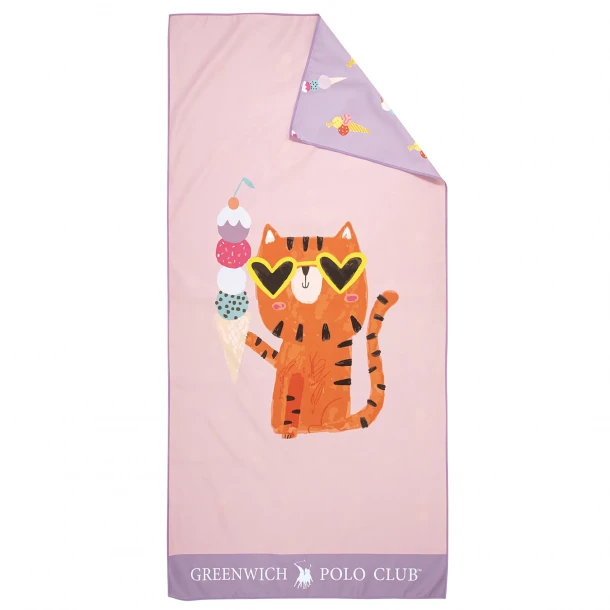 Πετσέτα Θαλάσσης Microfiber 70x140εκ. Junior 4082 Ροζ-Μωβ Greenwich Polo Club