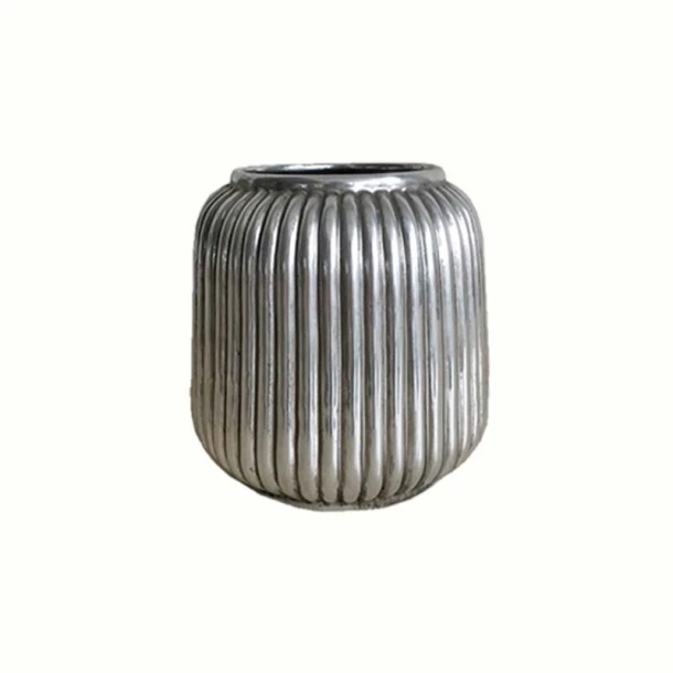 Βάζο Κεραμικό Ασημί Art Et Lumiere 24x22εκ. 10242