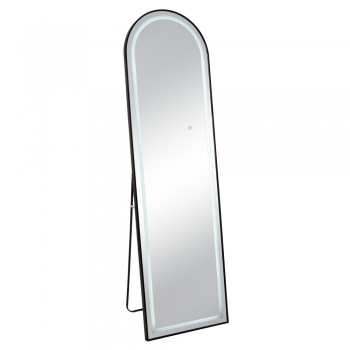 Καθρέπτης Επιδαπέδιος Μεταλλικός Με Led Μαύρος 50x170εκ. iliadis 91475