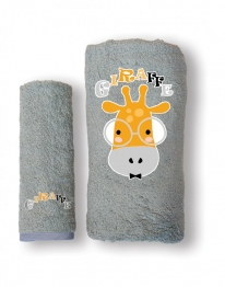 Σετ Πετσέτες Bebe 2τμχ Βαμβακερές Giraffe Silver SBaby