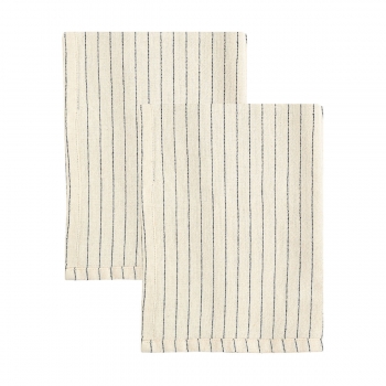 Σετ 2τμχ Πετσέτα Κουζίνας Βαμβακερή 50x70εκ. Yarn Εκρού Estia 01-36027
