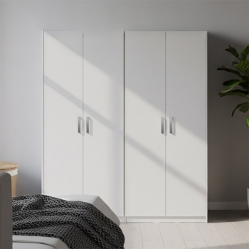 Ντουλάπα τετράφυλλη Lego Ι pakoworld λευκή 160x42x180εκ