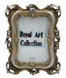 Κορνίζα Χειροποίητη Αντικέ Πολυεστερική Πατίνα Ασημί Royal Art 10x15εκ. YUA2/61/46SL