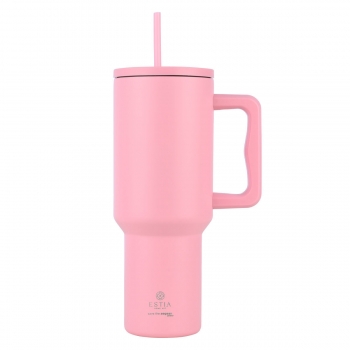 Θερμός Ανοξείδωτος Straw Tumbler XL 14,5x10x26εκ.-1200ml Blossom Rose Save The Aegean Estia 01-32210