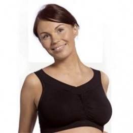 Σουτιέν Εγκυμοσύνης Βαμβακερό Μαύρο Medium Carriwell CW3561