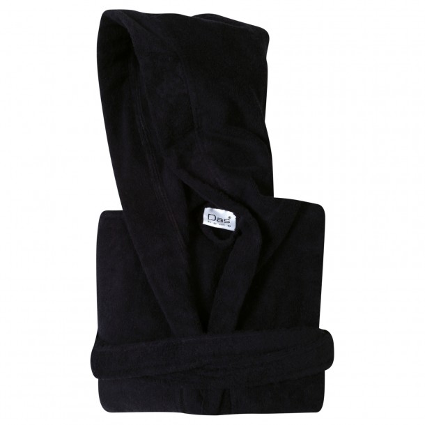 Μπουρνούζι Ενηλίκων Βαμβακερό Medium Casual 5910 Μαύρο Das Home