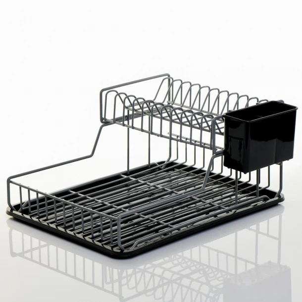 Πιατοθήκη Με Δίσκο Μεταλλική Ανθρακί 44x32x21,5εκ. DMZ38032AN