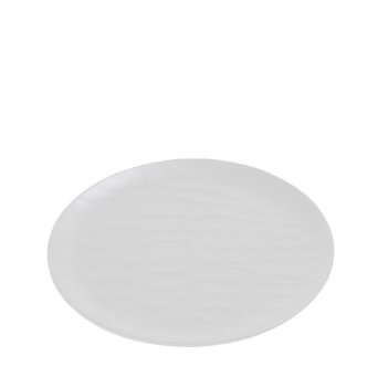 Πιάτο Μελαμίνης Ρηχό Στρογγυλό 25εκ. Wavy Matte White ESPIEL MLW345K48-6