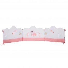 Πάντα Κούνιας Microfiber 45x195εκ. Digital Print Fun 4936 Ροζ-Λευκό Das Baby