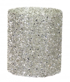 Κηροπήγιο Γυάλινο 13,5x15εκ. Strass Silver Art Et Lumiere 30548