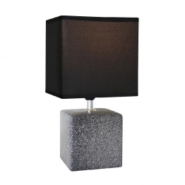 Φωτιστικό Επιτραπέζιο Κεραμικό-Υφασμάτινο Γκρι ESPIEL 15x15x29εκ. HAP401