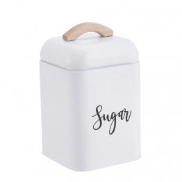 Βάζο Ζάχαρης Μεταλλικό Λευκό 11,2x13,5εκ. Cucina Oriana Ferrelli CLG707811SWH