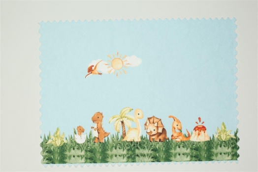 Σουπλά Παιδικό Polyester 35x50εκ. Dinosaur Park 517 Σιέλ DimCol