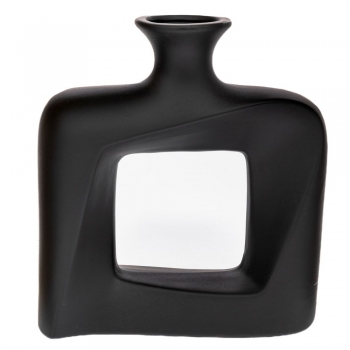 Βάζο Κεραμικό Μαύρο 21x7x23εκ. iliadis 91524