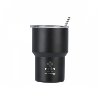 Θερμός-Ποτήρι Ανοξείδωτο Mug Lite Save The Aegean Midnight Black Estia 400ml-9,2x6,5x13,3εκ. 01-18443