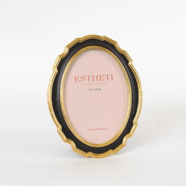 Κορνίζα Polyresin Χρυσή-Μαύρη 13x18εκ. ESTHETI 756-12034
