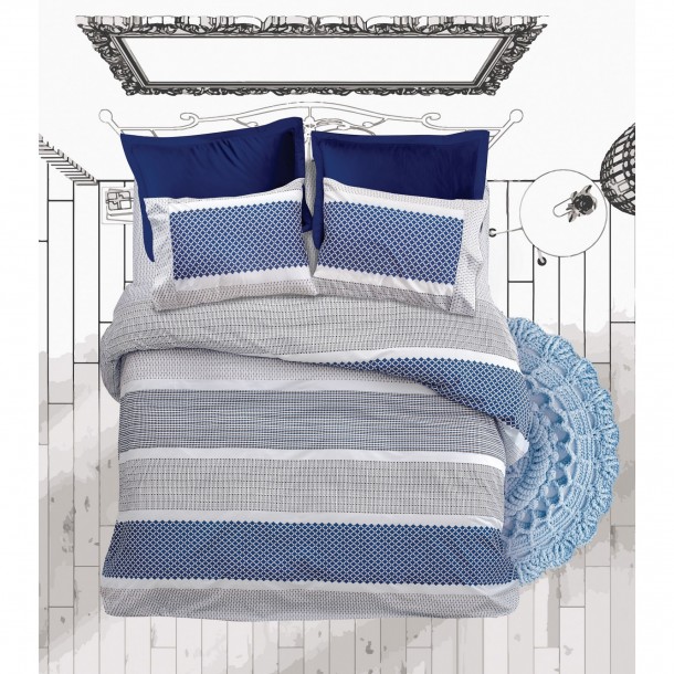 Σετ Κουβερλί Βαμβακερό Υπέρδιπλο 220x240εκ. Boho Makis Tselios