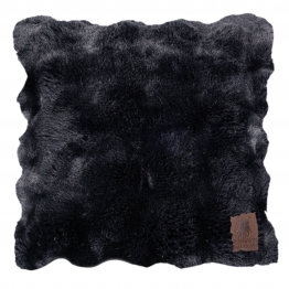 Διακοσμητικό Μαξιλάρι Γούνινο Faux Fur 40x40εκ. Premium 3938 Μαύρο Greenwich Polo Club