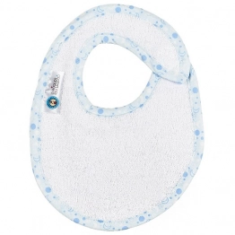 Σαλιάρα Βαμβακερή Μικρή Λευκή Lapyco Σιέλ 18082