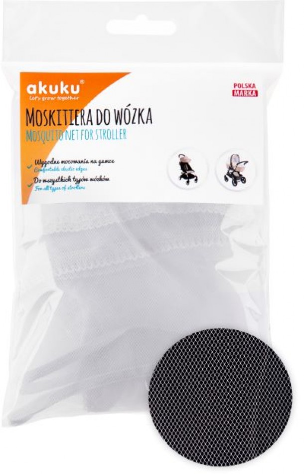 Κουνουπιέρα Καροτσιού Λευκή akuku A0445-WHITE