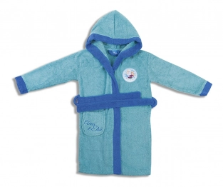 Μπουρνούζι Παιδικό Με Κουκούλα Βαμβακερό Disney Frozen Τυρκουάζ Size 02 DimCol