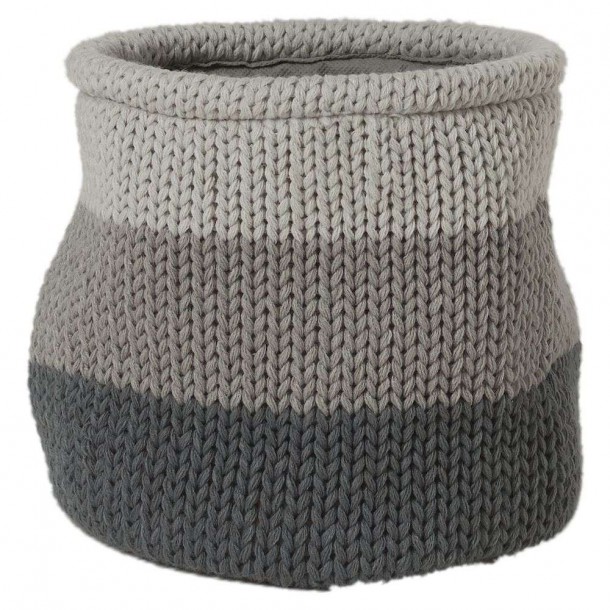 Καλάθι Αποθήκευσης Acrylic 20x20εκ. Knitted Grey Sealskin 361971412