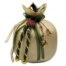 Χριστουγεννιάτικο Διακοσμητικό Ρόδι Κεραμικό Χρυσό Royal Art 14εκ. KAT20/09GL