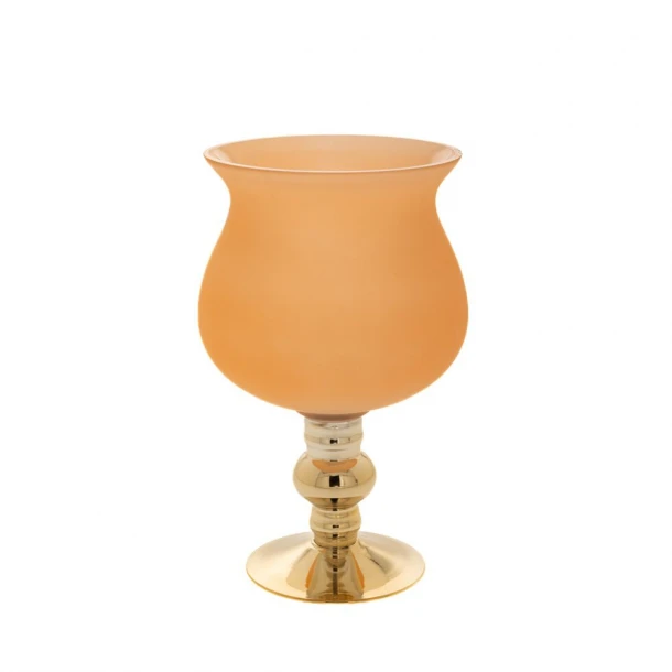 Βάζο Γυάλινο Πορτοκαλί-Χρυσό iliadis Φ18x30εκ. 84969