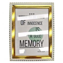 Κορνίζα Πλαστική Χρυσή-Λευκή 13x18εκ. Homie 12-2035