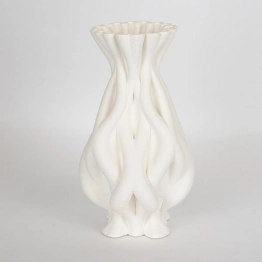 Βάζο Πορσελάνης 3D Λευκό 15x15x27εκ. ESTHETI 752-21069