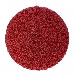 Χριστουγεννιάτικη Μπάλα Polyfoam Κόκκινη Glitter 20εκ. iliadis 83540
