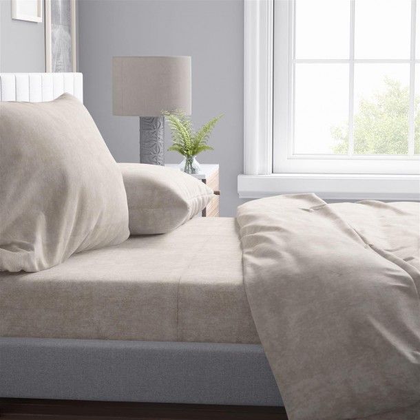 Σεντόνι Μεμονωμένο Polycotton Μονό 160x240εκ. Shadow 11 Beige DimCol