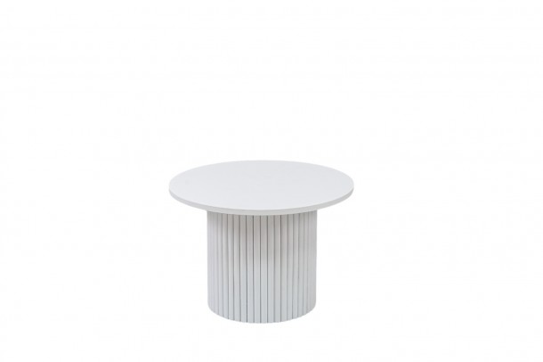 Τραπεζάκι Στρογγυλό Λευκό 50x35εκ. Zen Collection 24.13.50251