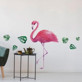 Αυτοκόλλητα Τοίχου Βινυλίου Tropical Flamingos 70x70εκ. ANGO 44237