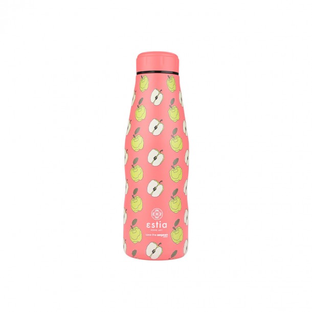 Θερμός-Μπουκάλι Ανοξείδωτο Flask Apple Odyssey Save The Aegean Estia 500ml-7x7x22,3εκ. 01-22129