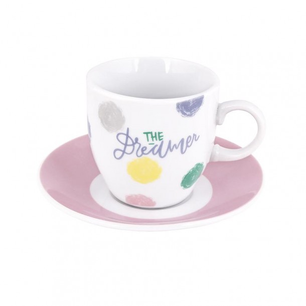 Σετ 6τμχ Φλυτζάνια Καφέ Πορσελάνης 90ml The Dreamer Max Home BBDG082080