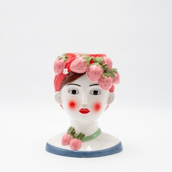 Βάζο Κεραμικό Γυναικεία Φιγούρα Πολύχρωμο 16,3x13,2x20,3εκ. ESTHETI 819-00578