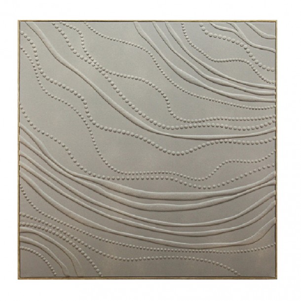 Πίνακας Καμβάς Mdf-Ps Plastic Γκρι ESPIEL 80x3,5x80εκ. FAL315