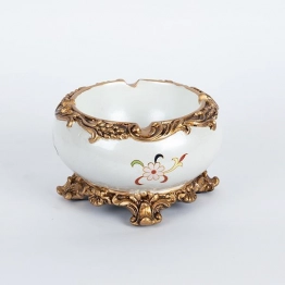 Διακοσμητικό Μπωλ Πορσελάνη-Polyresin Λευκό 15x15x9,5εκ. ESTHETI 752-21015