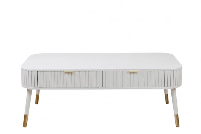 Τραπεζάκι Σαλονιού Ξύλινο-Μεταλλικό Λευκό 120x60x45εκ. Zen Collection 24.13.50170