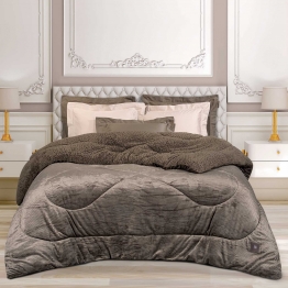 Κουβερτοπάπλωμα Flannel Υπέρδιπλο 220x240εκ. Essential 3958 Taupe Greenwich Polo Club