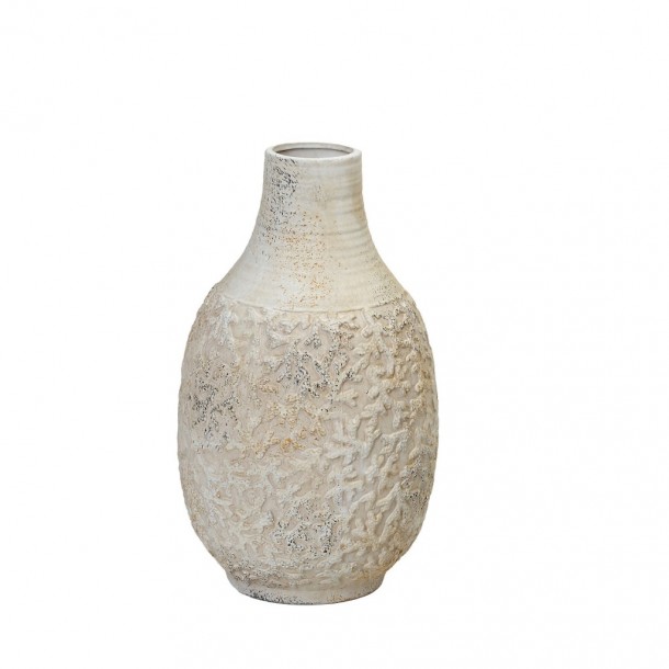 Βάζο Κεραμικό Μπεζ ESPIEL 18,5x18,5x31,5εκ. TAS237