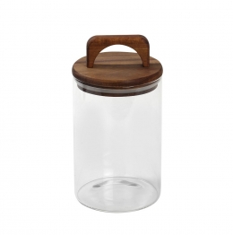Δοχείο Κουζίνας Γυάλινο Με Καπάκι Bamboo 950ml-10x19,5εκ. ESPIEL TUL105K6