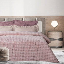 Κουβέρτα Bubble Fleece Μονή 160x220εκ. Blankets 1372 Dusty Lilac Das Home