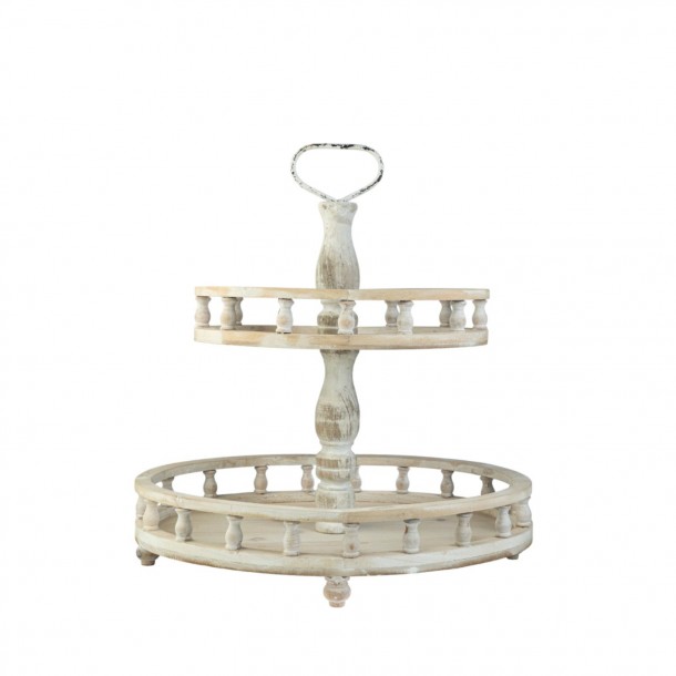 Ορντερβιέρα 2 Όροφη Ξύλινη 45x33x40εκ. Zen Collection 24.17.49784