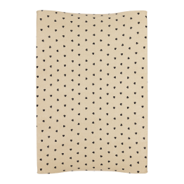 Κάλυμμα Αλλαξιέρας Βαμβακερό Sweet Heart Soft Sand/Black Meyco MEY-106.225.CT.01A