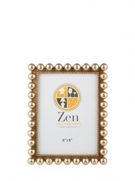Κορνίζα Με Μπίλιες Χρυσή-Καφέ 15x20εκ. Zen Collection 25.2.50692