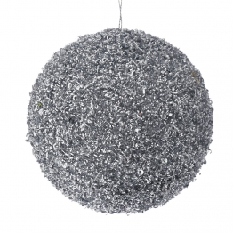 Μπάλα Polyfoam Ασημί Glitter 12εκ. iliadis 83518