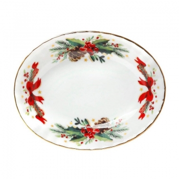 Χριστουγεννιάτικο Πιάτο Γλυκού Πορσελάνης 12εκ. Christmas Magic CRYSPO TRIO 06.240.77